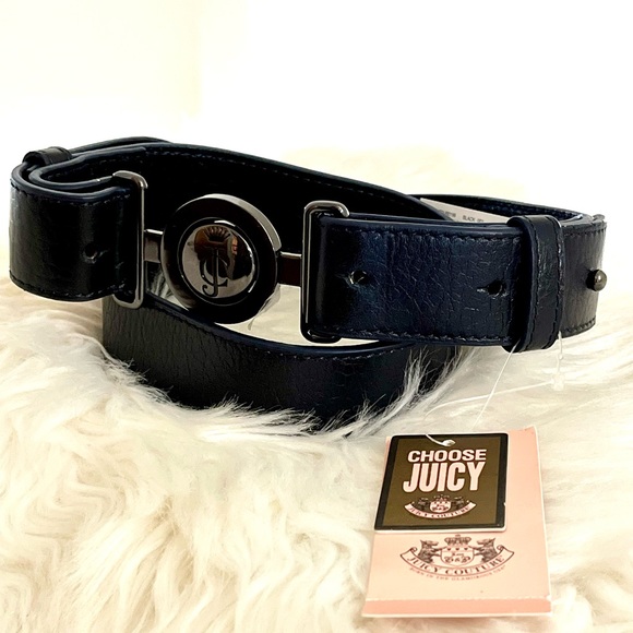 Juicy Couture Accessories - NWT S Black Leather Vintage Belt HTF RARE